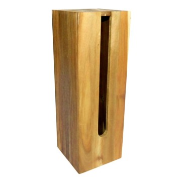 Premium Acacia Wood Paper Roll Holder - Durable Kitchen & Bathroom Organizer